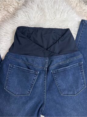 Isabel Maternity by Ingrid & Isabel Dark Indigo Jeans with Black Overbump Panel